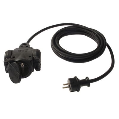 As-schwabe - As Schwabe 60445 Strom Verlängerungskabel 16 A Schwarz 5.00 M H07rn-f 3g 2,5 Mm²