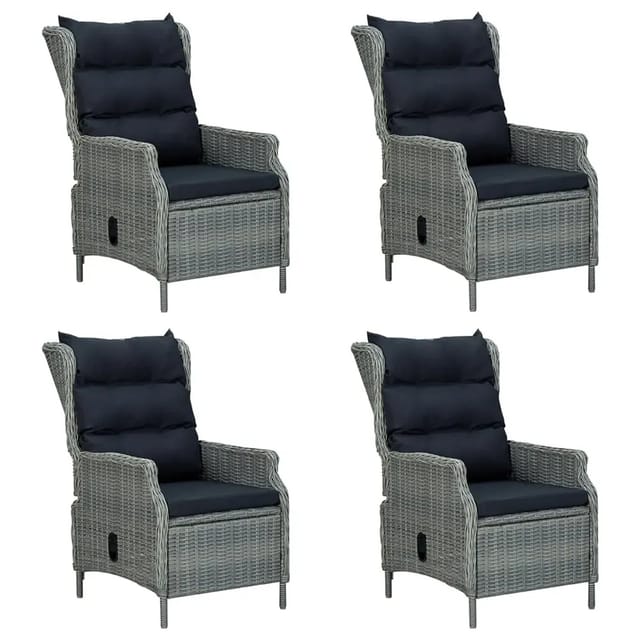 vidaXL 5-Tlg Garten-Essgruppe Hellgrau 3068783
