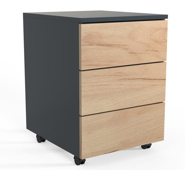 VCM Rollcontainer Beistellcontainer mit Schubladen Maße ca. H. 55 x B. 39 x T. 45 cm Bürocontainer - Dalosa 3 Schubladen