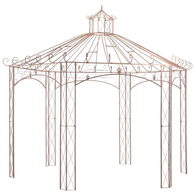 Vidaxl Gartenpavillon Antikbraun 4 M Aus Eisen