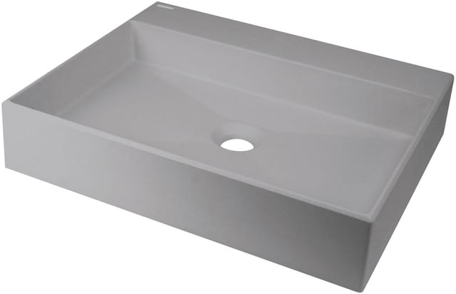Aufsatzwaschbecken Grau Eckig In Granitoptik "correo