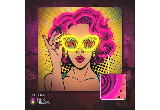 Forever Néon Art Led Power Woman Gelb Violett