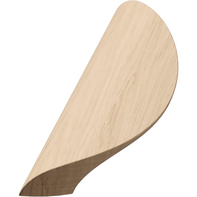 Griff Archive La 64mm, Holzgriff Robuster Möbelgriff Breite 106,5mm, Eiche Roh