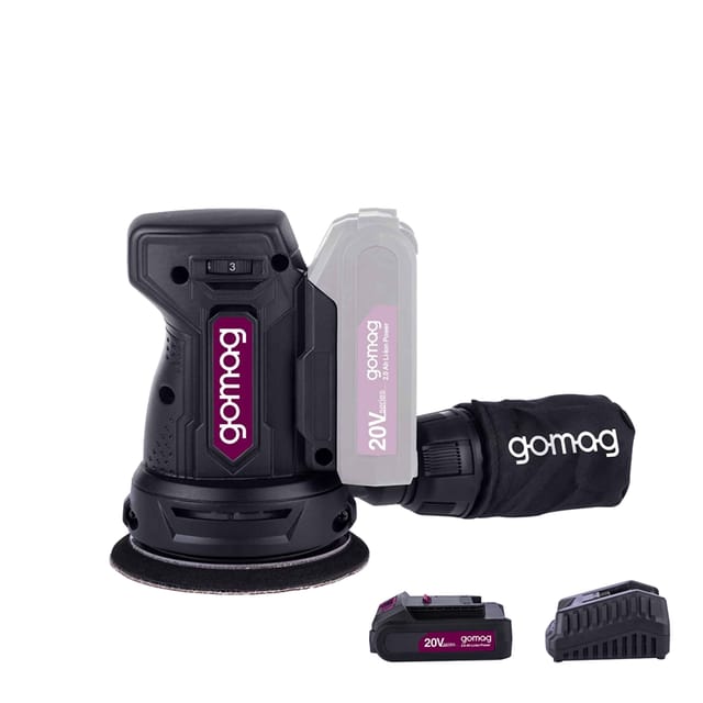 Gomag Akku Exzenterschleifer Go-exs125 20v 125mm 2,0 Ah Starterkit
