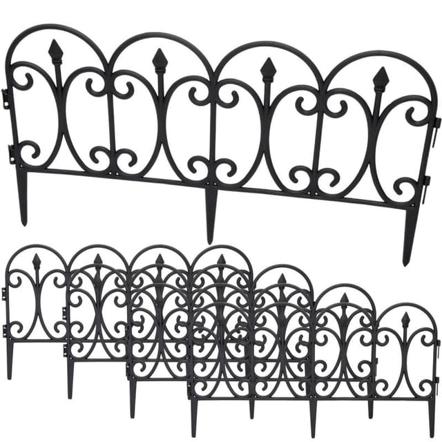 Gartenzaun Kinzo 4 Paneele 59x33 Cm Leicht Wetterfest
