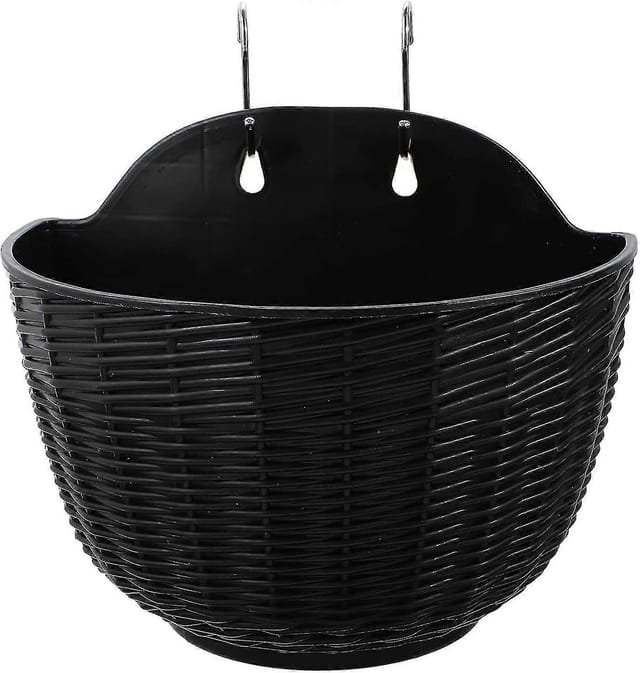 Wandhängende Blumenkästen, Kunststoff-blumentöpfe Für Zäune Mit Haken, Schwarz
