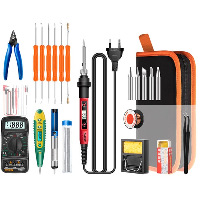 Sl102 Lcd 60w Lötset Mit Multimeter, 25-teilig