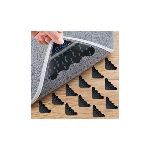 Anti-rutsch-matte, 12 Stück Wiederverwendbare Und Waschbare Teppich-antirutsch-aufkleber, Rutschfeste Matte Für Küche, Schlafzimmer, Wohnzimmer, Badezimmer