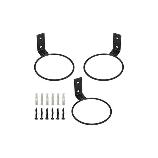 3 Stück Wandhalterungen Für Blumentöpfe, Blumentopf-stützring, Outdoor-pflanzentopfhalter, Faltbarer Metall-pflanzentopf-stützring ​ Mit Schrauben Für Den Innen- Und Außenbereich
