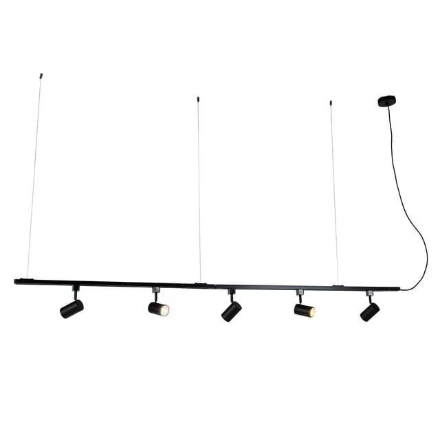 Smartes Schienensystem Schwarz 1-phasig Inkl. 5 Wifi Gu10 - Iconic Jeana