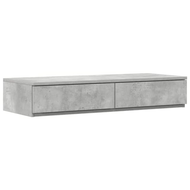 Bett Mit Stauraum Beton Grau 236.5 X 90 X 31.5 Cm Holzwerkstoff Vidaxl