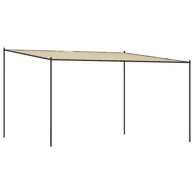 vidaXL Pavillon Beige 4x4 m 180 g/m2 Stoff und Stahl