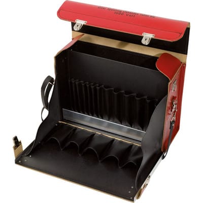 KS Tools Werkzeugkoffer, leer, Leder, Vorderwand abklappbar