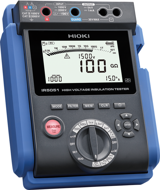 HIOKI IR5051 - Isolationsmessgerät IR501, mit PV-Funktion, bis 5 kV, 10 TOhm