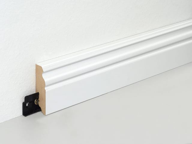 FN Neuhofer Sockelleiste FU065L1 Weiß foliert MDF geschliffen, L: 240 cm, H: 6 cm