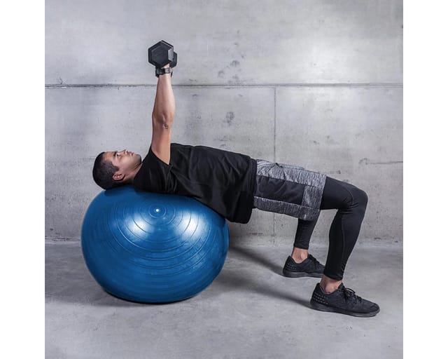 Wozinsky Gymnastikball WGB65 (Einzelprodukt, inklusive Pumpe), Rutschfeste Oberfläche für sicheres Training
