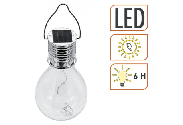 Solar Glühbirne Aus Kunststoff 4er Set 15 Cm - Transparent - Led Dekolampe Wetterfest Zum Aufhängen Im Außenbereich Geeignet-