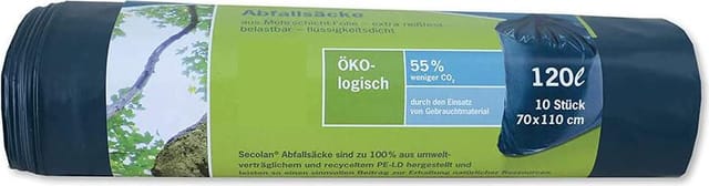Müllsack Secolan 120 Liter Blau Und Schwarz Robust