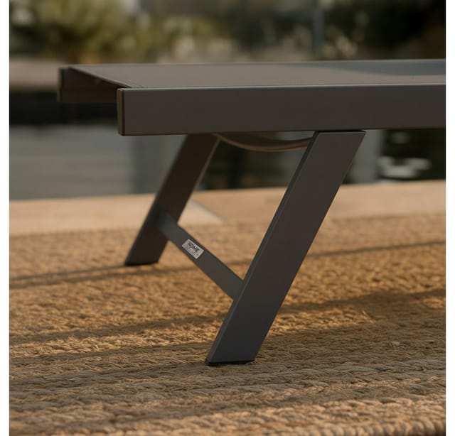 Nailea Gartenliege – Anthrazit Oder Weiß, Stahl, Polyester (192 X 60 X 32–96 Cm) Verstellbare Rückenlehne Und Zeitloses Design Gartenliege Stahl Polyester