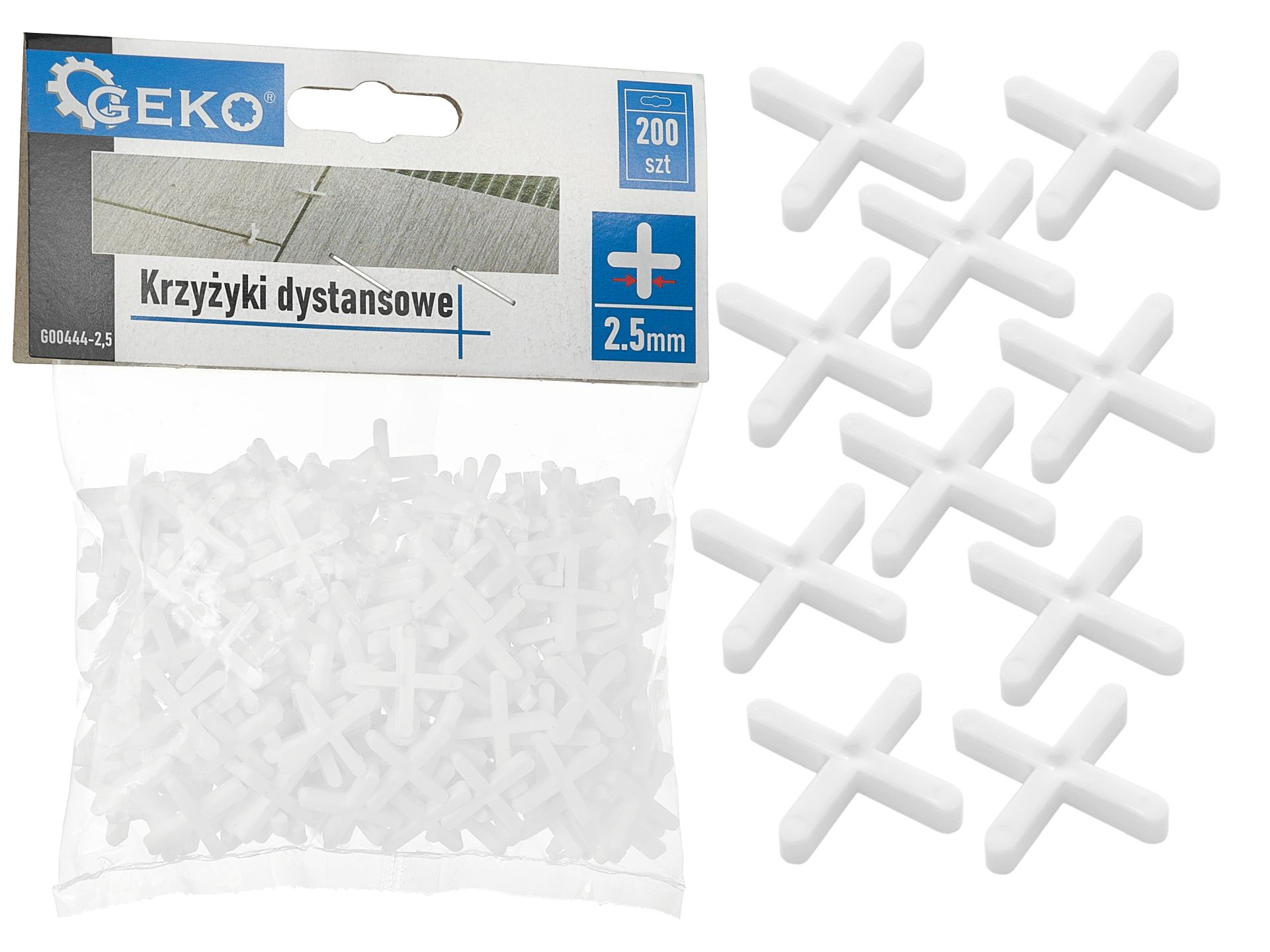 Produkt Zur Fliesenverlegung Geko Krzyżyki Dystansowe Dicke 2.5mm Pack 200
