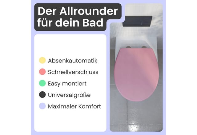 Helma Duroplast Wc-sitz Coral, Mit Absenkautomatik Und Schnellverschluss