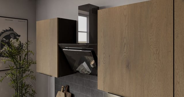 Küche Cremona Basic 250 Cm Eiche Hell Küchenzeile Küchenblock Singleküche Einbauküchekorpus - Schwarz
