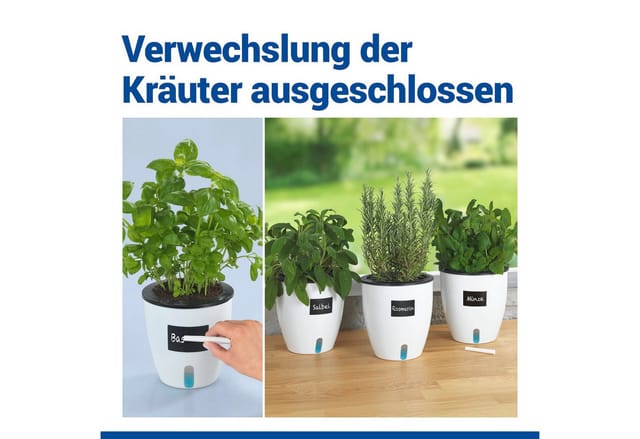 Set Aus Drei Töpfen Mit Bewässerungssystem, Ø 18 Cm