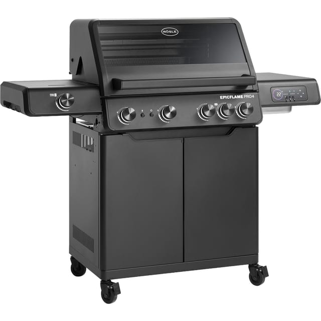Rösle Gasgrill Epicflame Pro 4 Schwarz Mit Primezone Und Backburner 251165