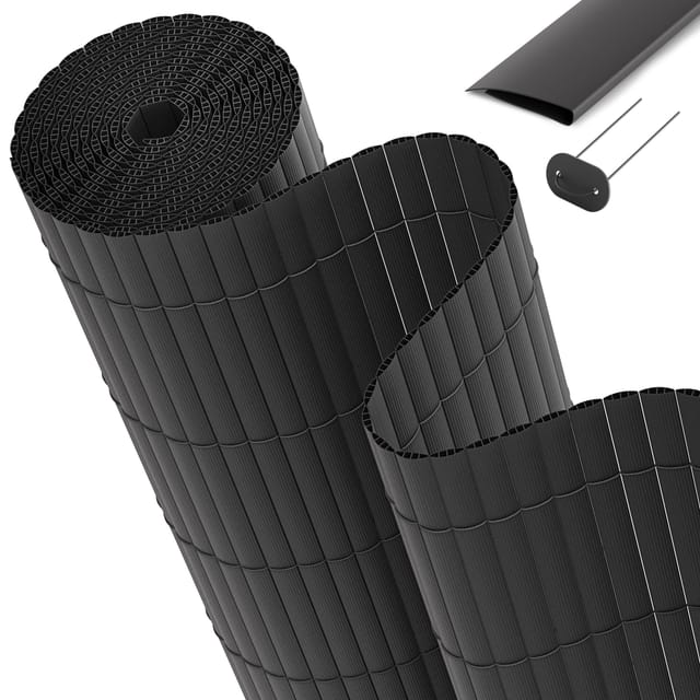 Pvc Sichtschutz Für Balkon Zaun Solvisionp12, 80x300cm, Anthrazit