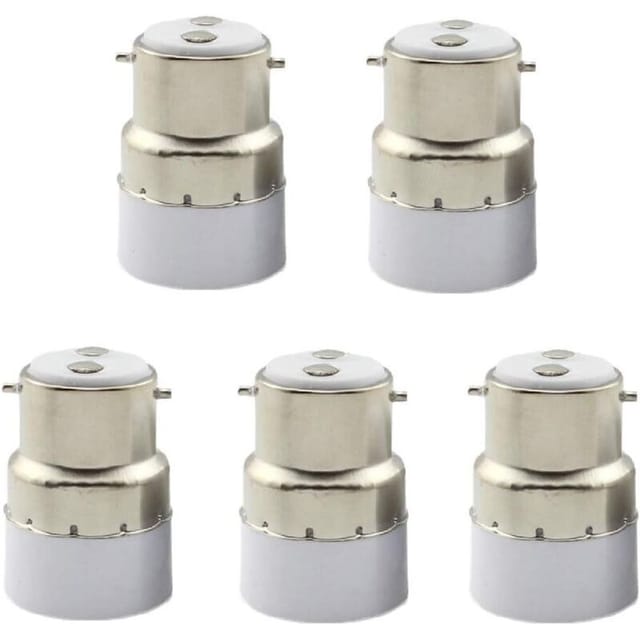 5er-pack B22-auf-e14-lampenfassung-adapter – B22-fassung Wandelt In Standard-e14-lampenfassung Um