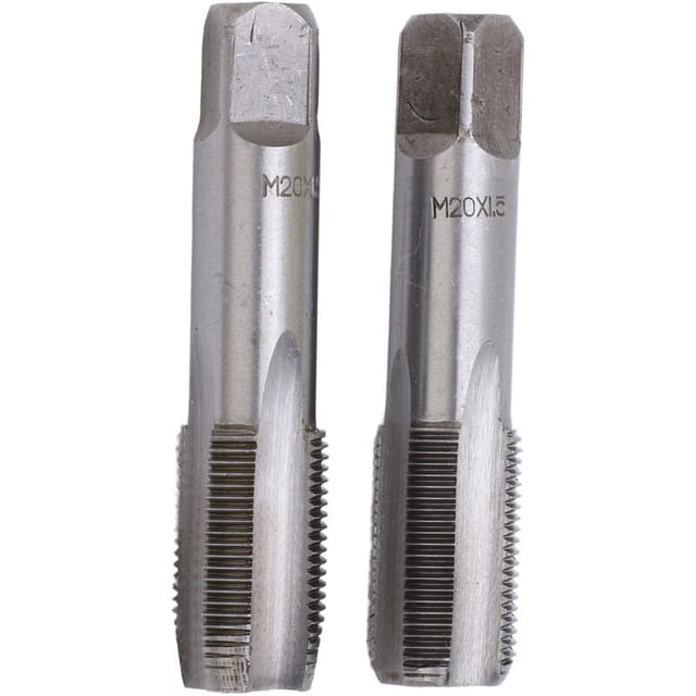 2 Stück Gewindebohrer Mit Gerader Nut, Metrischer Handgewindebohrer Aus Hss-stahl, Standard-gewindeschneidwerkzeug M20x1,5