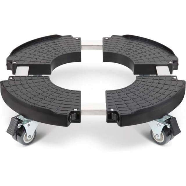 Verstellbarer Pflanzenständer Mit Rollen (ø 40–54 Cm), Rollbare Plattform Mit 200 Kg Tragkraft, Blumentopfhalter Für Den Innen- Und Außenbereich, Schwarz