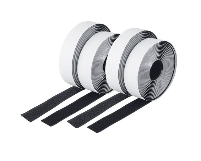 Klettband 20m X 2cm Auf Rolle Selbstklebend Schwarz Klett- Flauschband