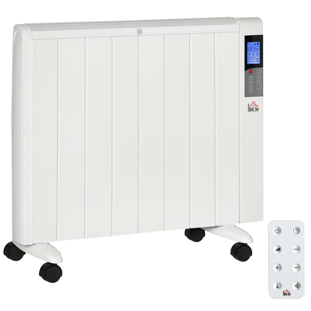 Elektrischer Heizlüfter (1000/2000 W) Mit Timer Und Heizstufen Für Räume Bis 15 M², 75 X 31 X 66,5 Cm, Weiß