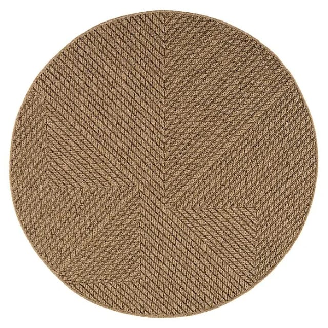 Outdoor-Teppich Timber 1404 (Beige, Durchmesser: 160 cm, 100 % Polypropylen)