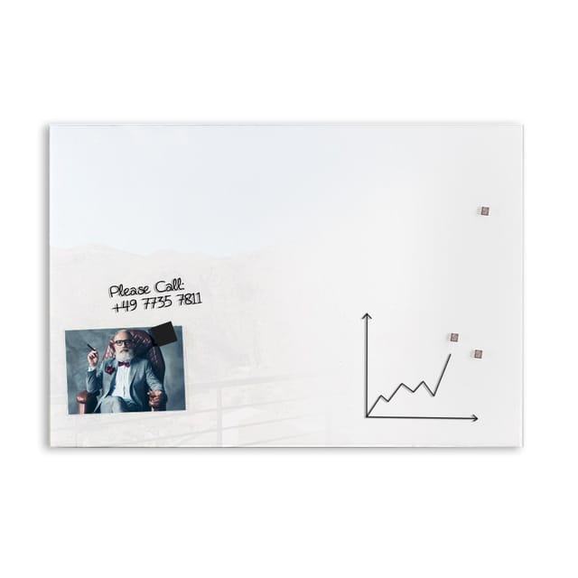 KARAT Glas Whiteboard Lissabon Spiegelnd Universal Einsetzbar 45 x 60 cm