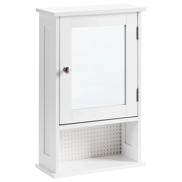 Beliani Bad-Spiegelschrank HUILA Weiss 15x34x53