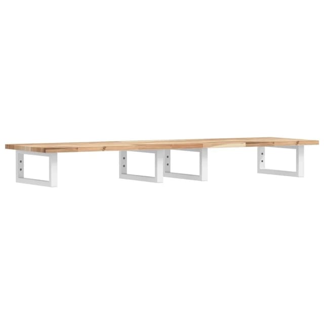vidaXL Waschbeckenregal Wandmontage Stahl und Akazienholz 3302676