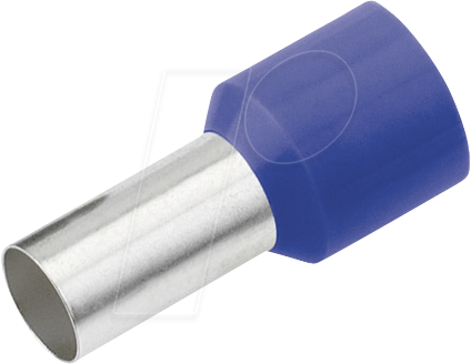 CIMCO 187111 - Aderendhülse isoliert 0,75 mm²/10 mm, verzinnt, blau, 100er Pack
