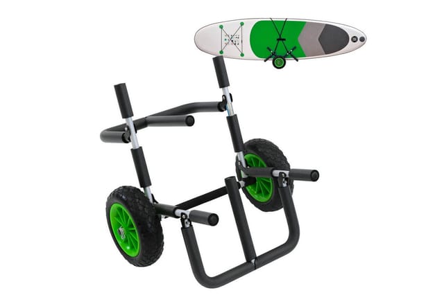 TRUTZHOLM SUP-Transportwagen 2 SUP's klappbares mit Polsterung PU-Räder inkl.2 Sicherheitsgurte, klappbar, pannensicher, abnehmbare Räder
