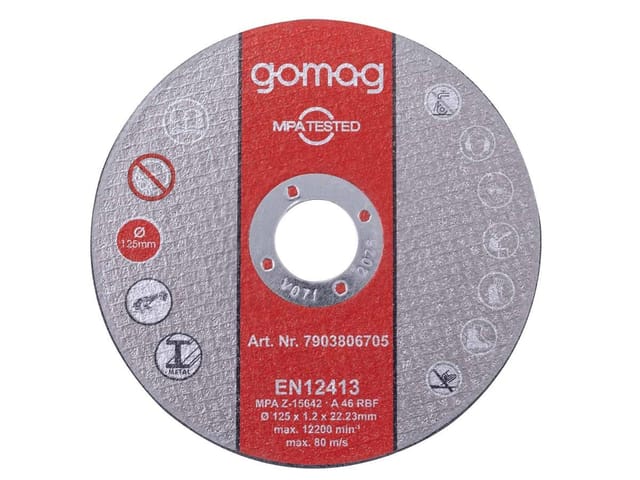 Gomag Akku Winkelschleifer Go-ws125 20v Ø125mm Starterkit Trennscheiben Set