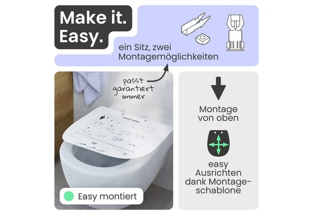 Helma Duroplast Wc-sitz Black, D-form, Mit Absenkautomatik Und Schnellverschluss