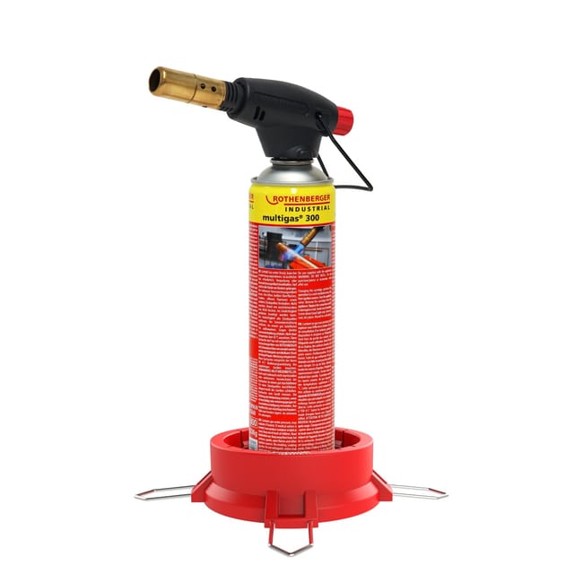 Rothenberger Industrial Hochleistungs-lötbrenner Set Rofire Mit Piezo Inkl. Multigas 600 Ml Mit Standfuß - 1500005599