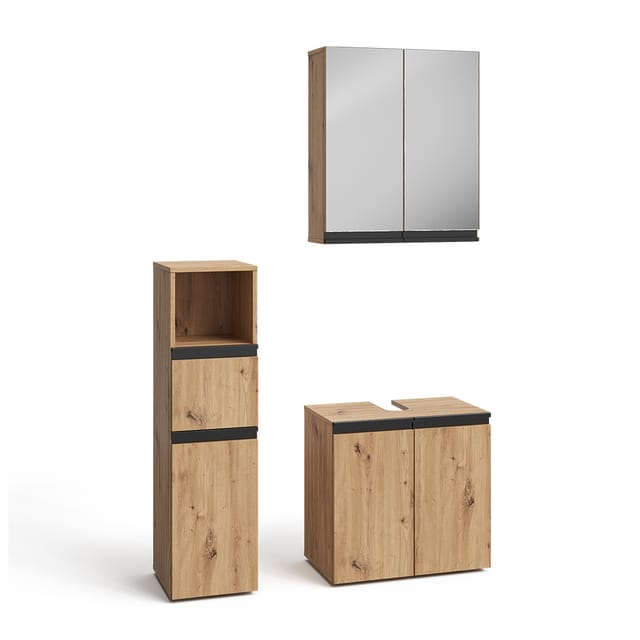 Badmöbel-set Torren, Artisan, 3 Teile, Mit Midischrank, Vicco