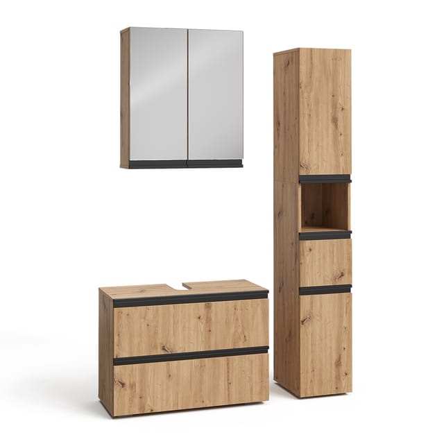 Badmöbel-set Torren, Artisan, 3 Teile, Mit Hochschrank, Vicco