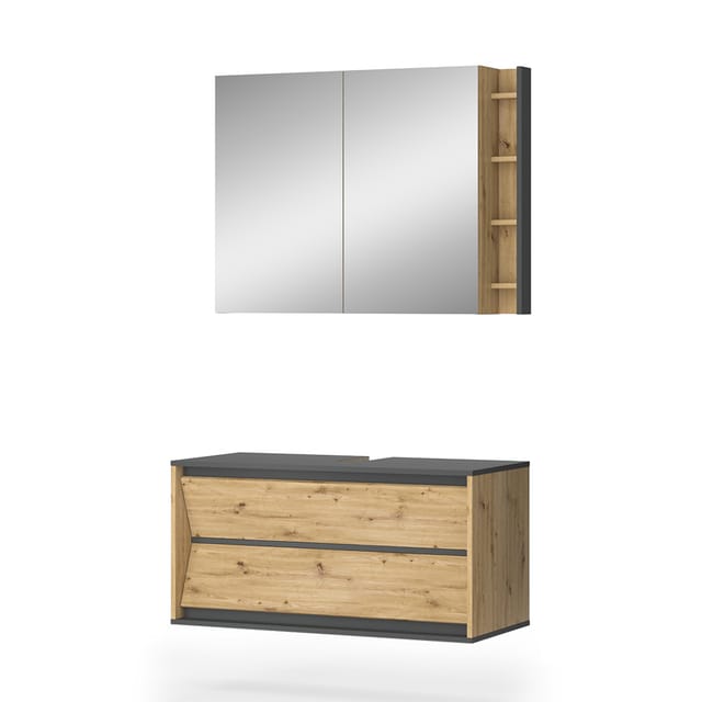 Badmöbel-set Edelin, Anthrazit/artisan, 2 Teile, Vicco