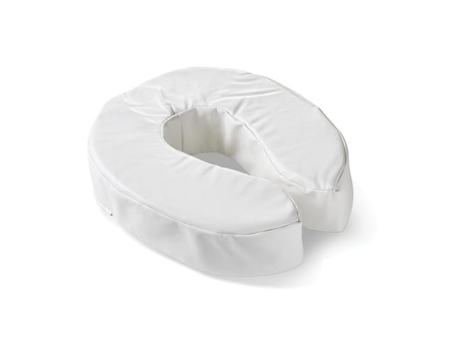 Vitility Weiche Toilettensitzerhöhung Mit Kissen, Komfortables Toilettensitzkissen Für Senioren Und Ältere Menschen, Abnehmbarer Waschbarer Bezug 30°, Universelle Passform, U-form, 40x40x35 Cm, Weiß