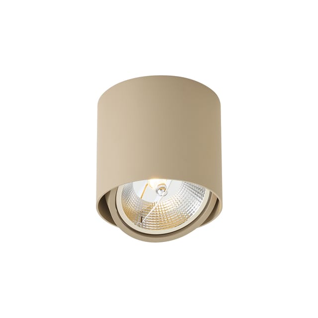 Qazqa Moderne Plafondspot Taupe Gu10 Ar111 Kantelbaar - Impact