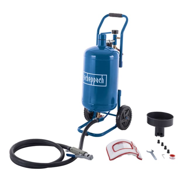 Mobile Sandstrahlpistole 20l 8bar Pneumatisch 250l/min Scheppach Sbt-20