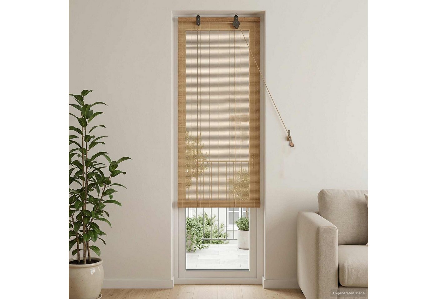Rollo Braun 50 X 220 Cm Bambus Vidaxl Bild 5